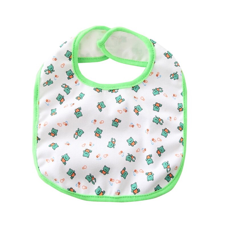 5 Stk/partij Slabbetje Afdrukken Van Katoen Waterdichte Bib Grote Diner Kleding: frog