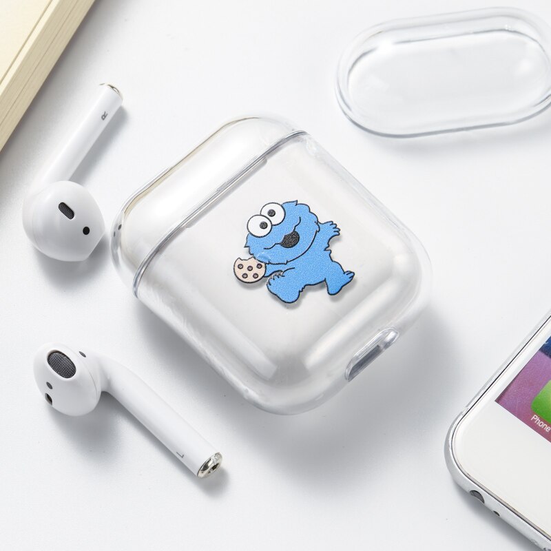 Case For Airpods Case Cute Luxury Lovely Heart Painted Transparent Hard Case On Airpod Protective Cover for Air Pods 1 2 Case