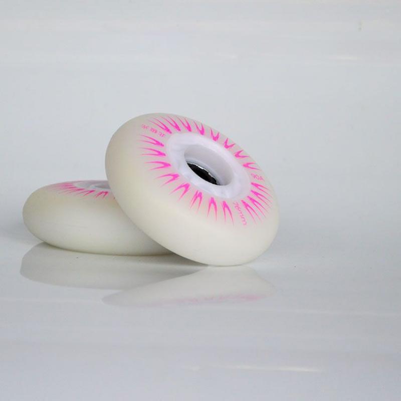 Skating Flash Roller Wheels LED Sliding Skate Wheels 80mm Inline skating flashing wheel Rollerblade Replacement XNC: Pink