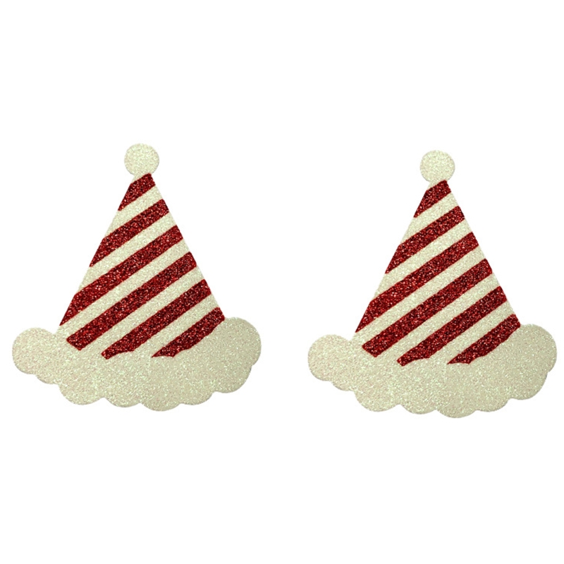 Cache-mamelon à paillettes pour femmes, autocollants de noël, dessin animé, flocons de neige, autocollants pour seins jetables, soutien-gorge adhésif Invisible