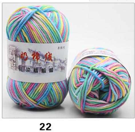 50g/ball Dik #5 Sectie-verven Midden-dikke Melk Katoenen Zachte Baby Garen hand Breien Haak Baby Wollen FZ04