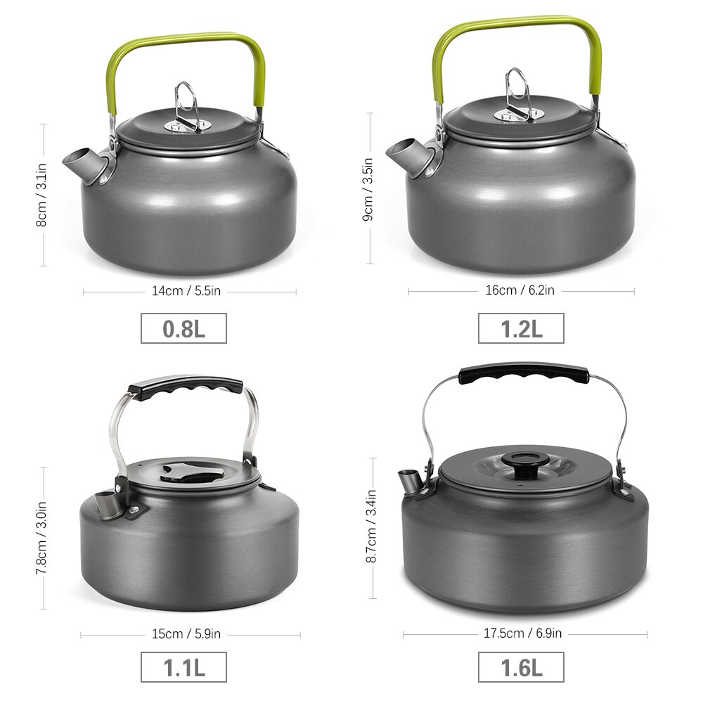 1.6l vattenkokare bärbar ultralätt titainum eller aluminium camping vattenkokare utomhus kaffekanna tekanna hem vandring och picknick