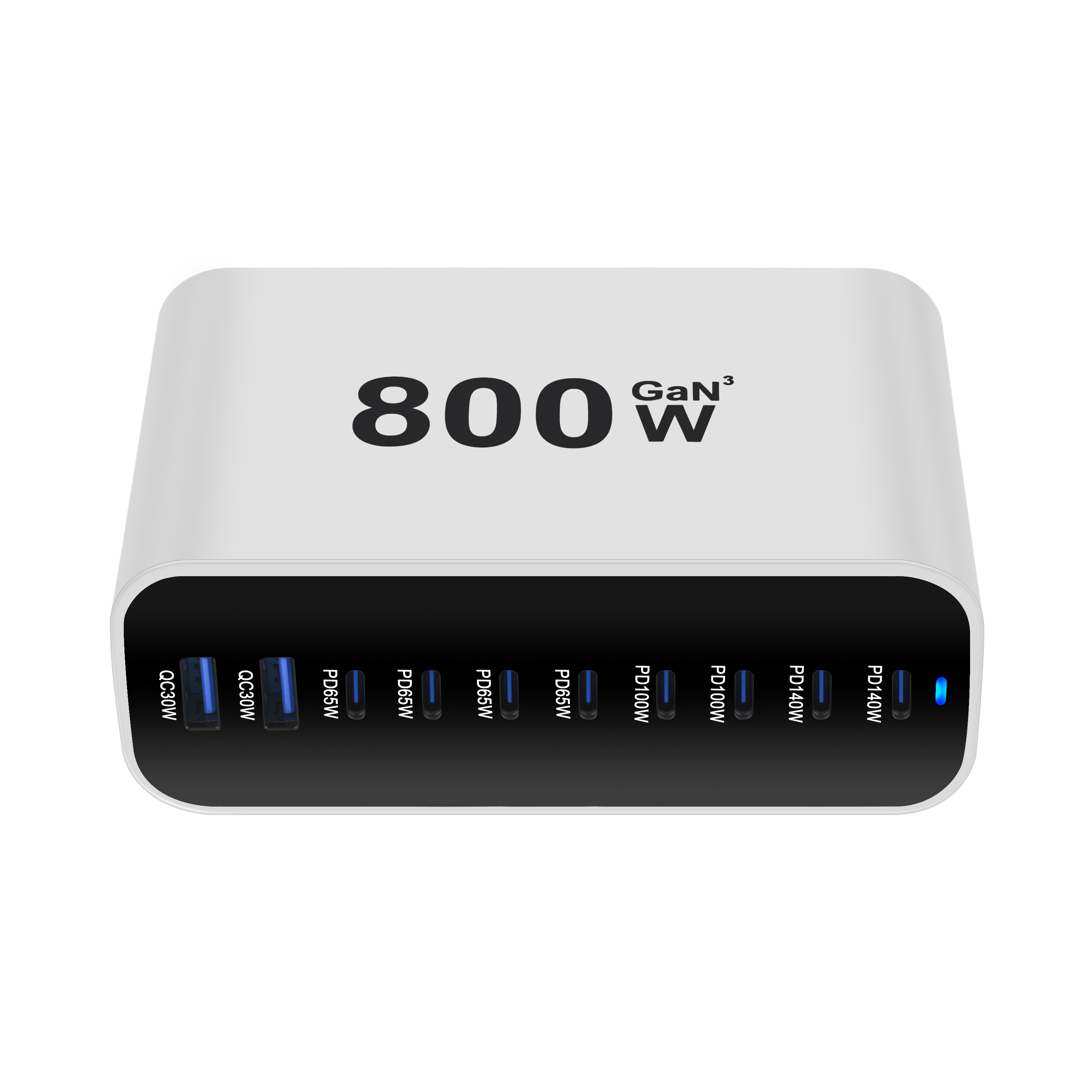 800w 8 c 2a usb c laddare bärbar laddningsstation med 10- portar bordsladdare för mobiltelefoner surfplattor och mer