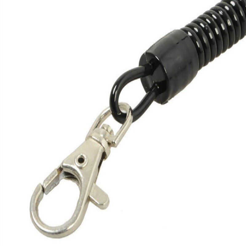 Black Bungee Cord Old Man Mobile Phone Anti-Loss Strap Running Phone Anti-Loss Spiral Telephone Line Elastic Rope