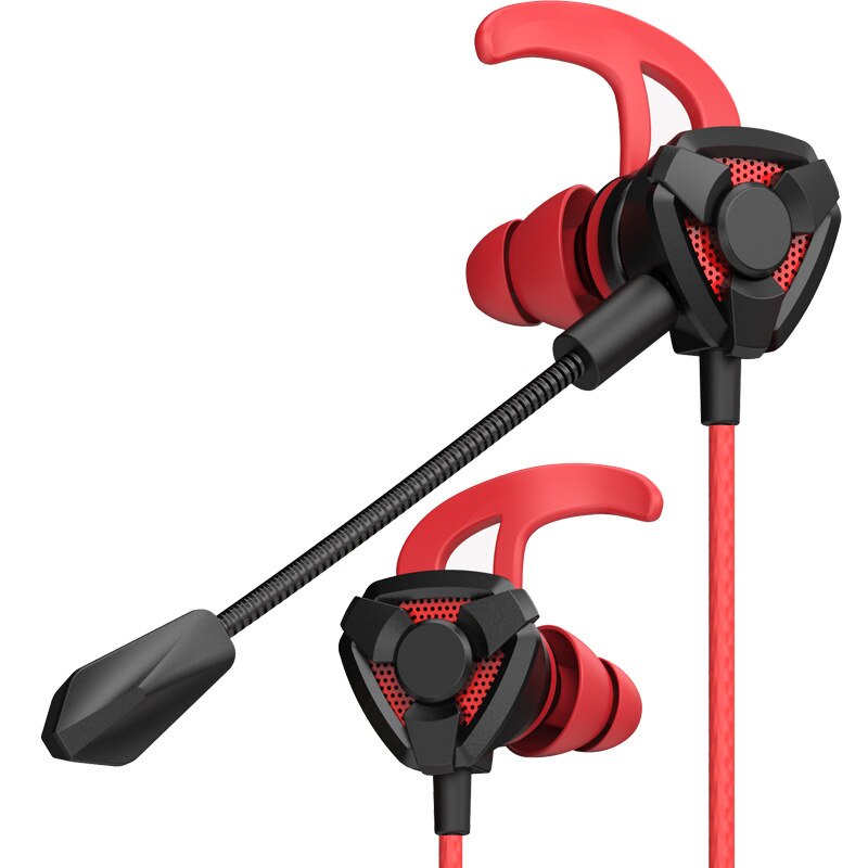 YuBeter Wired Earbuds Sport In Ear Earphones Gaming Headphone with Microphone Ear Piece for Mobile Phone PC Headset Gamer: red