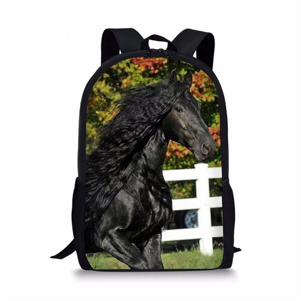 3 stuks/set met een mooi fries paard print patroon schooltas voor jongens tienermeisjes rugzakken kinderen studenten reistas: Cdgx 1506c