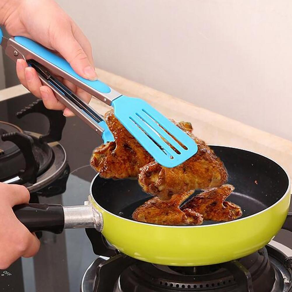 Keuken Tang Roestbestendig Glad Silicone Premium Rvs Locking Tang Voor Koken Bbq Clip Keuken Accessoires