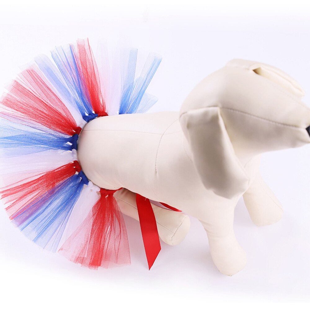 Huisdier Gaas Rok Amerikaanse Independence Day Mesh Skir Mooie Pet Kleding Dog Jurk Dierbenodigdheden Voor Puppy Hond