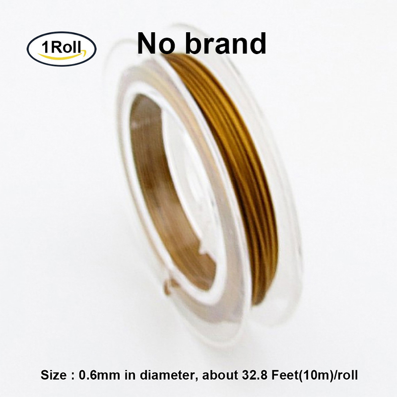 Cuerda de nailon recubierta de cola de tigre de acero inoxidable, alambre para abalorios, pulsera, manualidades, fabricación de joyas, 0,3/0,4/0,45/0,5/0,6mm