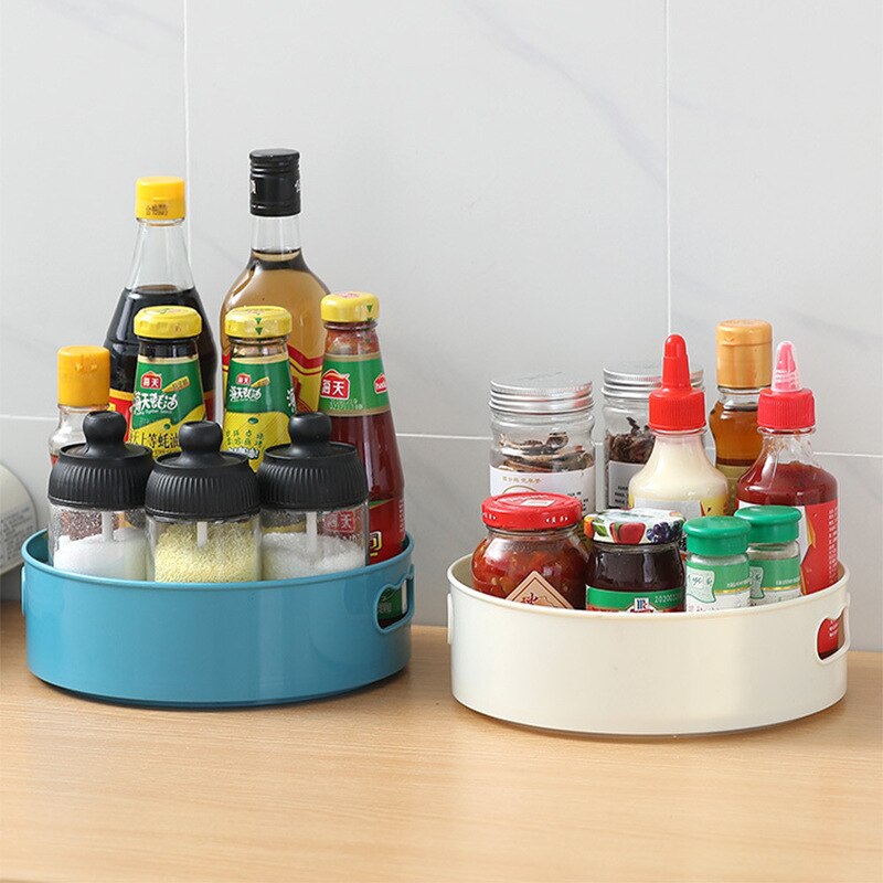 360 Roterende Lade Draaitafel Keuken Opslag Containers Spice Snack Fruit Opslag Trays Badkamer Lade Organizer Anti-Slip
