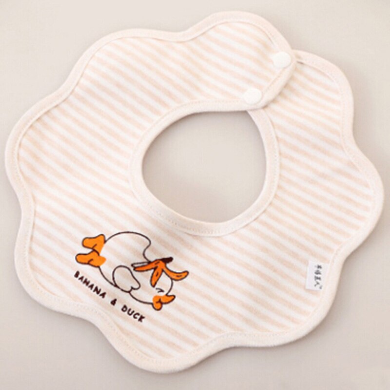 Baby Slabbertjes - Cartoon Dieren - Waterdicht Katoen - Unisex Peuter Voeding: Geel
