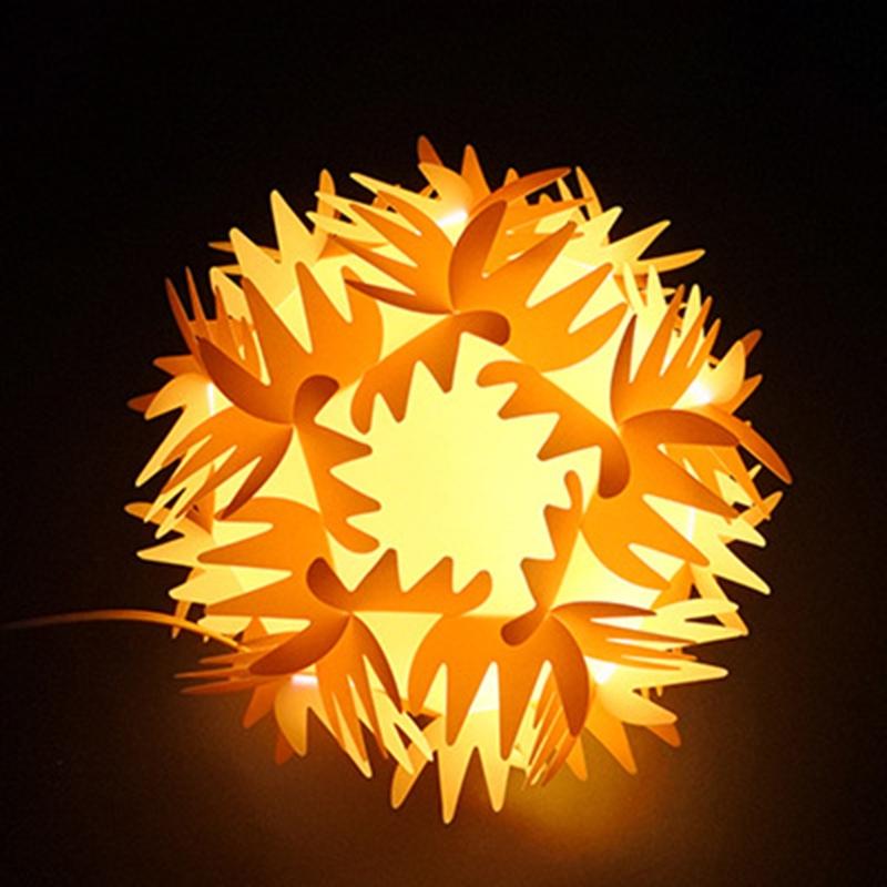 Linternas portátiles hechas a mano para niños, Kits de luces LED de juguete para guardería: Orange