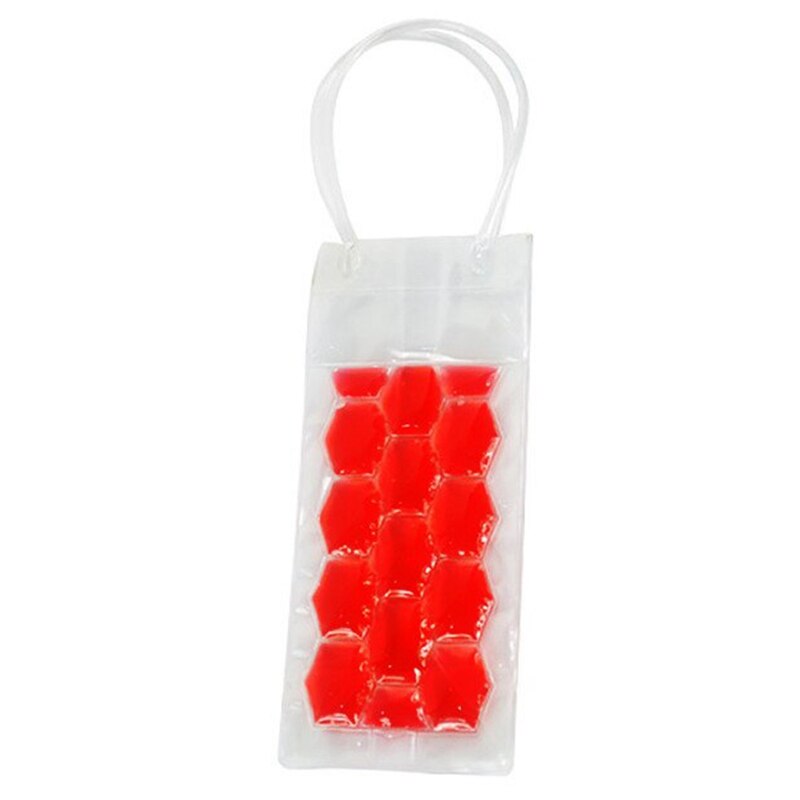 Bolsa de congelador portátil para botellas de vino, herramientas de hielo para licor, Enfriador de champán, cerveza, Gel de refrigeración, soporte de hielo con asas