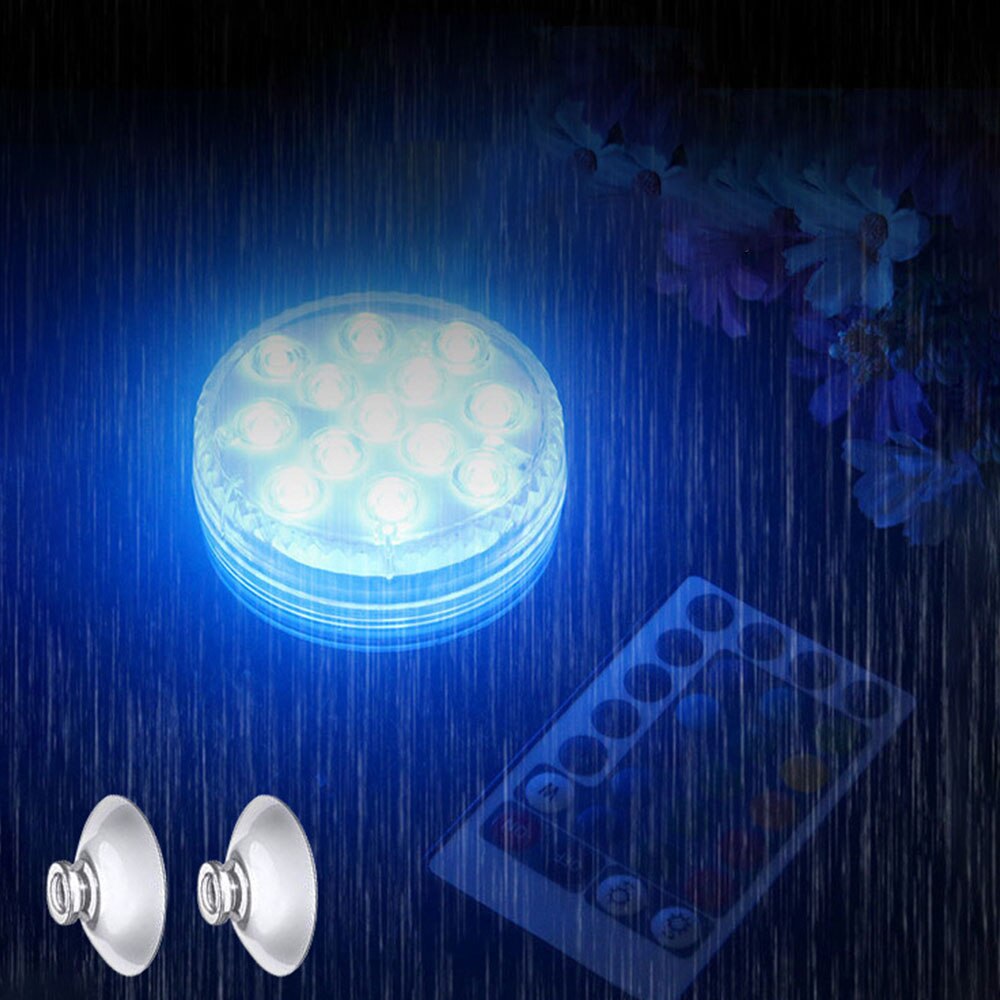 Onderwater led-lamp met 13 leds rgb, onderwatervislamp, op batterijen werkend, infrarood afstandsbediening, draadloze, meerkleurige badlampen