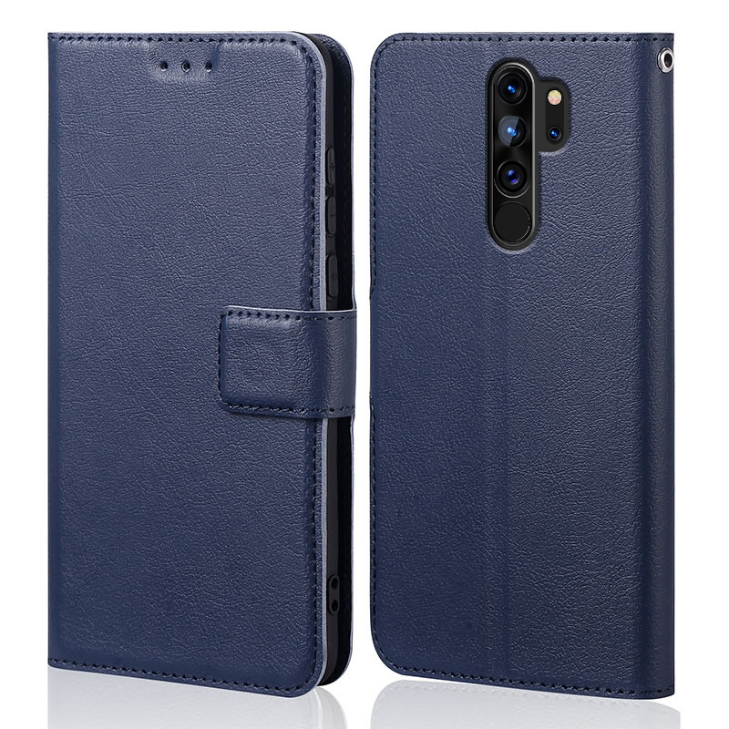 Para OPPO A9 funda de cuero con tapa libro magnético para OPPO A5 funda de teléfono funda de silicona tipo billetera para OPPOA9 A 9: ABS / Azul marino