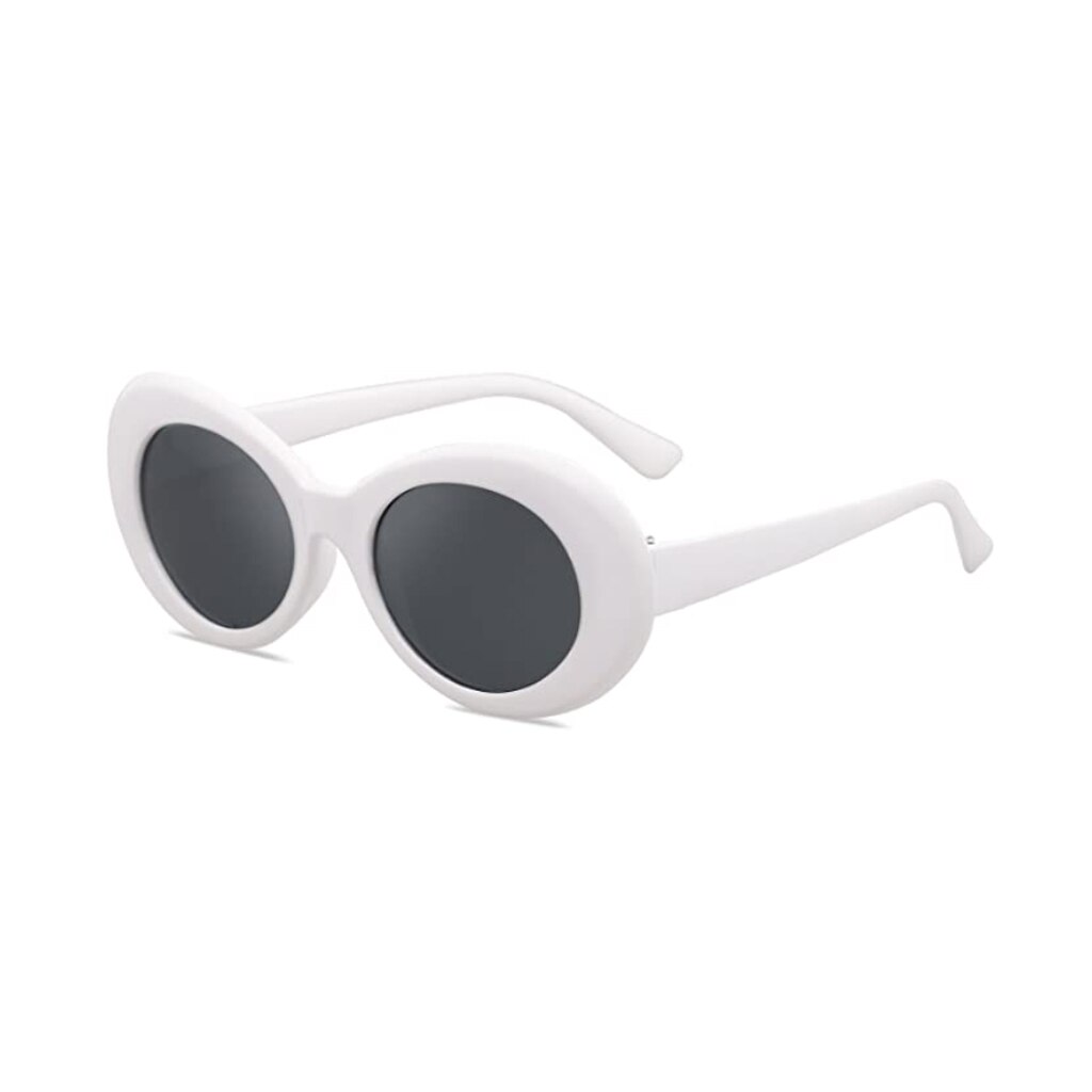 Vintage mod tykke ovale solbriller chic clout ... – Grandado