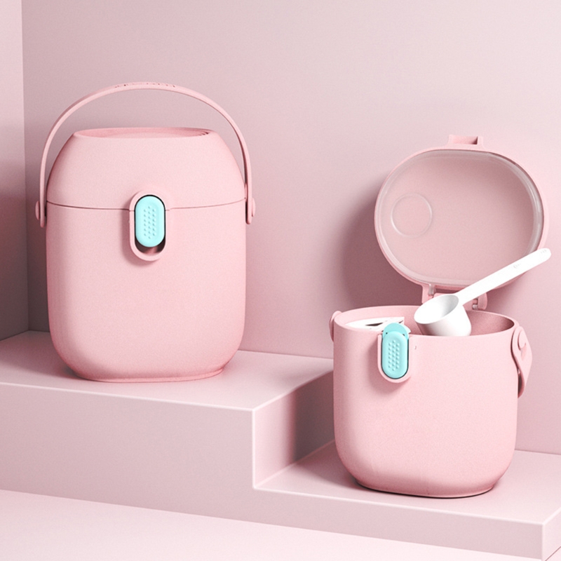 Conteneur de lait en poudre Portable pour bébé 450ML, conteneur alimentaire multifonctionnel hermétique, boîte de stockage de snacks de céréales avec cuillère