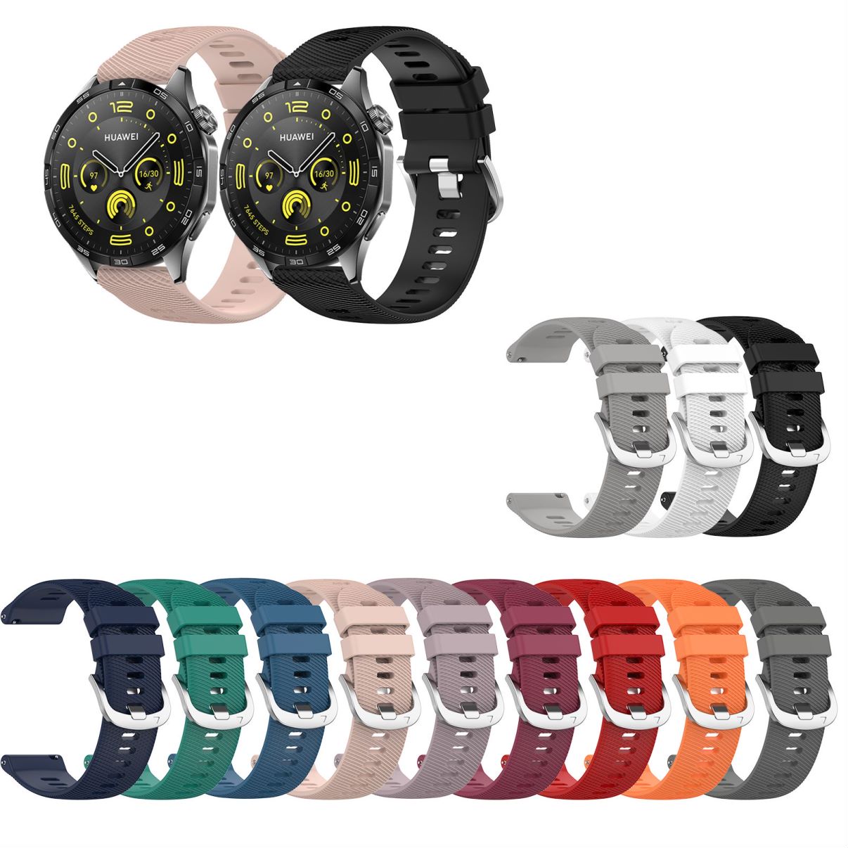 Pour Huawei Watch GT4 41mm 46mm GT3 SE Pro GT2 42mm 46mm / GT 2 2E 3 4 bracelet 18mm 20mm 22mm bracelet de sport en Silicone