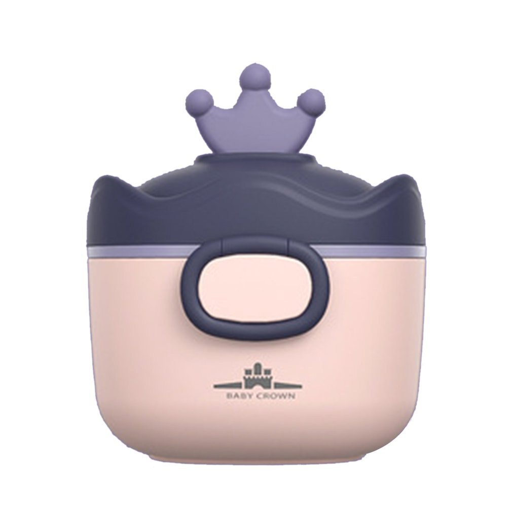 Portable Kids Food Storage Box BPA Free Formula Dispenser Cartoon Infant Milk Powder Box Toddler Snacks Container: S purple