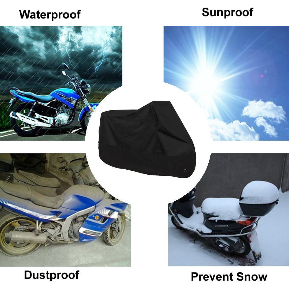 Motorcykeldæksel udendørs uv-beskytter cykel støvtæt motorcykel regnfrakke til vandtæt m -4xl