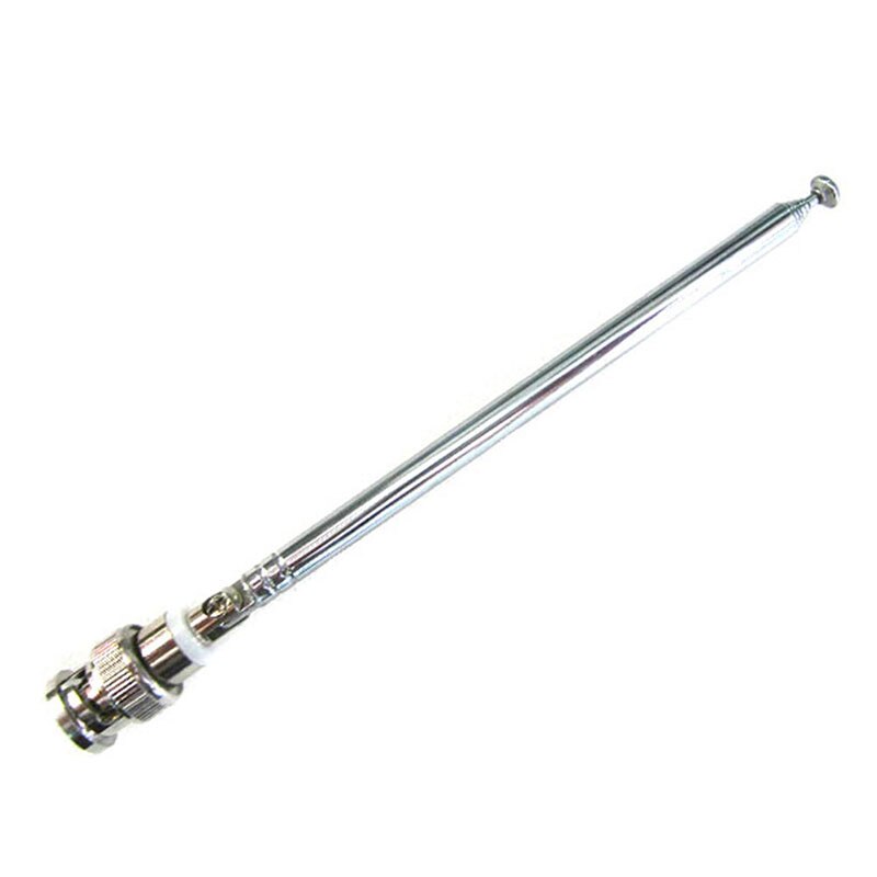 Stainless Steel FM Radio Antenna BNC Connector Telescopic Aerial