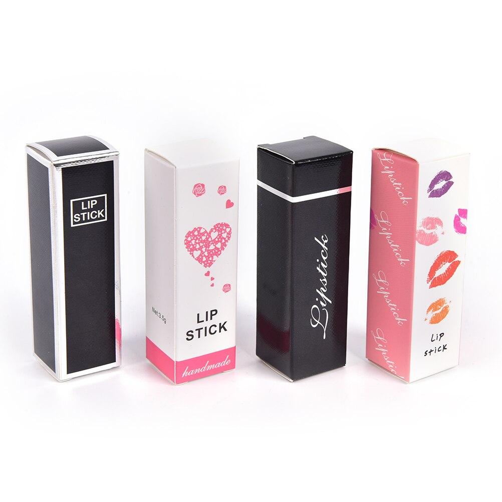 10 Stks/partij Lippenstift Buis Diy Verpakking Doos Lippenbalsem Buis Verpakking Kartonnen Doos Kleurrijke Kraftpapier 25*25*88Mm