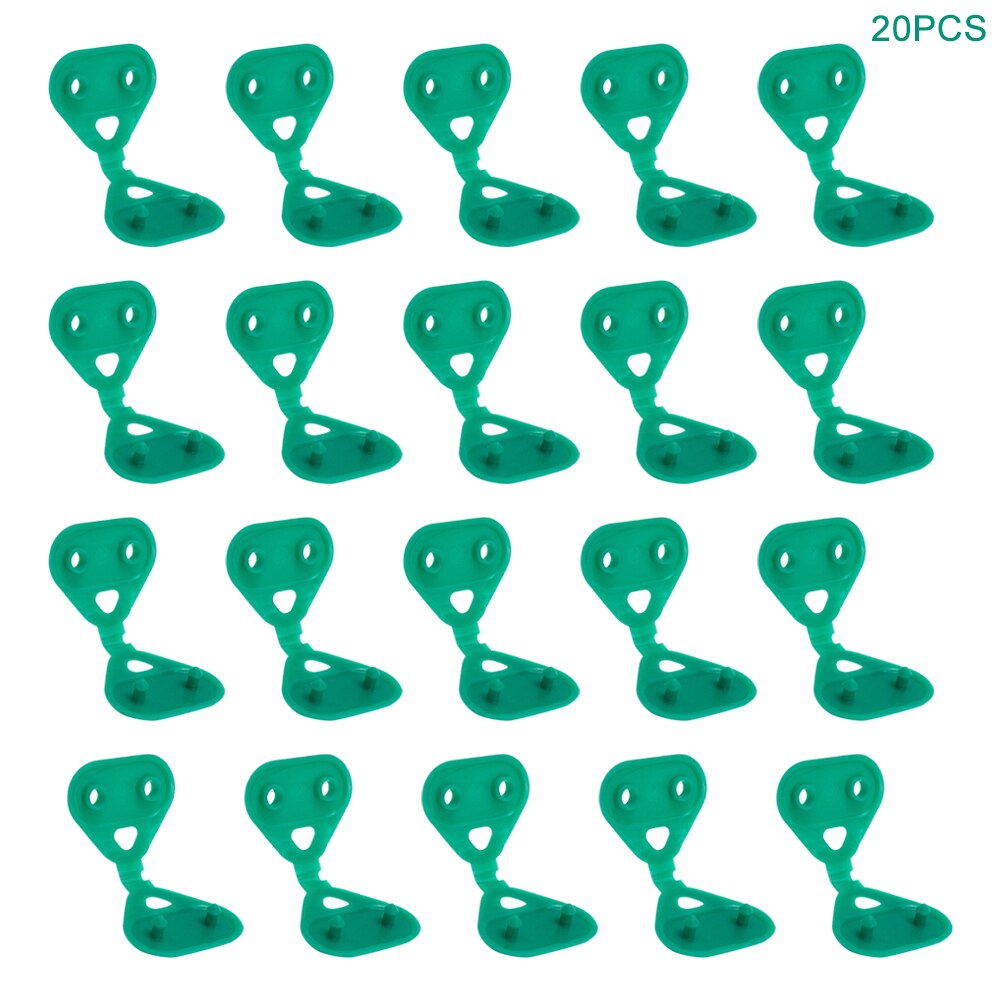 20 stuks/set schuurfolie thuis eenvoudig te installeren draagbare plantenafdekking netstang clip multifunctionele driehoek duurzaam voor kassen schuilplaatsen