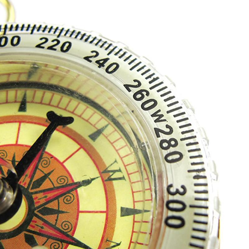 Portable Pocket Brass Gold Plated Copper Compass for Outdoor Camping Hiking Navigation with Noctilucence Display Outdoor Tools