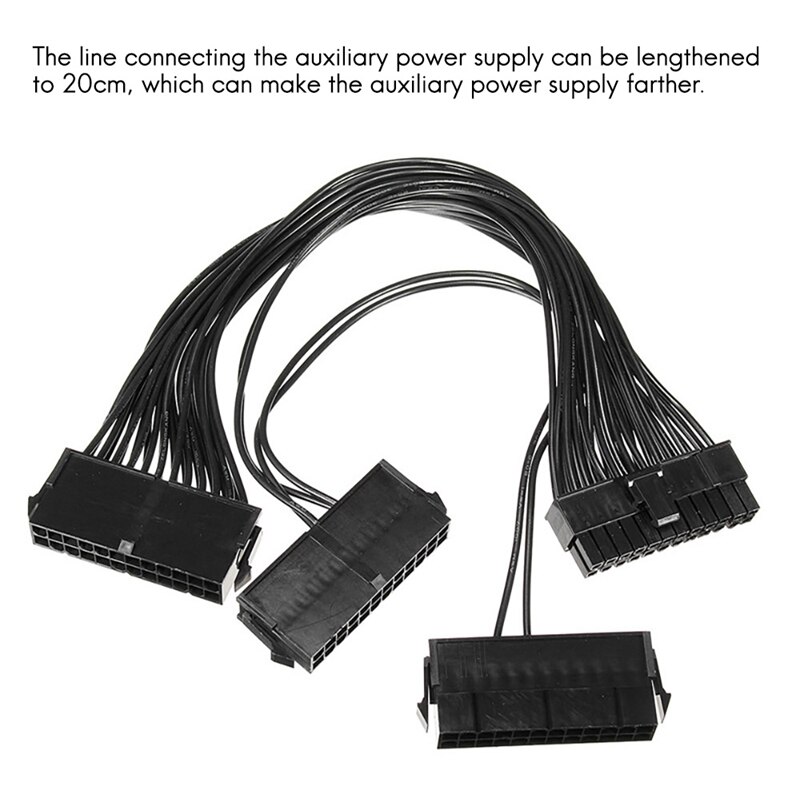 24-pinowa linia synchronizacji trzech mocy 24-pinowa (20 + 4) męska/24-pinowa synchronizacja Femalex3 i uruchomienie obudowy zasilacza wielozakresowa linia startowa
