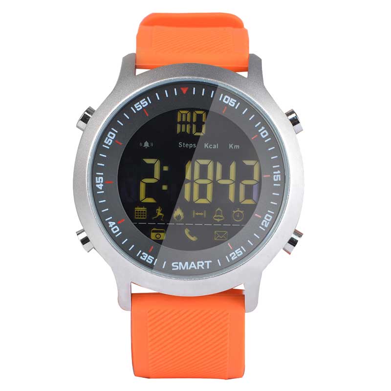 EX18 Sport Smart Horloge IP68 Waterdichte 5ATM Passometer Xwatch Zwemmen Smartwatch Bluetooth Horloge voor Smartphone: Orange