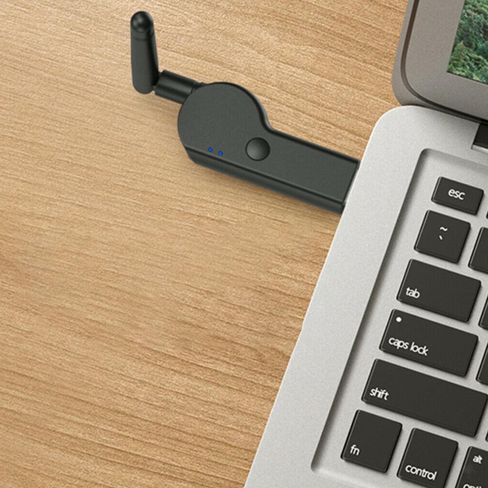 Bluetooth 5.2 Zender 3.5Mm Audio Zender Lage Lantency Draadloze Adapter Met Externe Antenne Voor Tv Pc Speaker