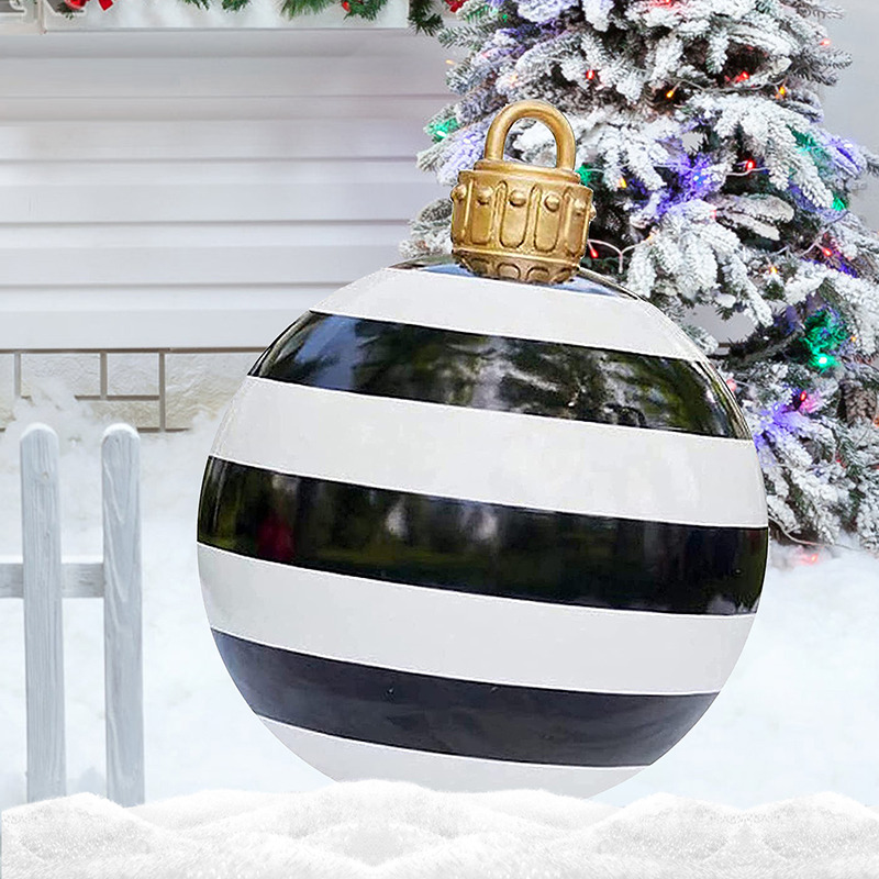 Grootste Verkoop 16 Stijl 60Cm Giant Kerst Pvc Opblaasbare Versierd Bal Gemaakt Pvc Kerstboom Outdoor Decoratie Speelgoed Bal: K