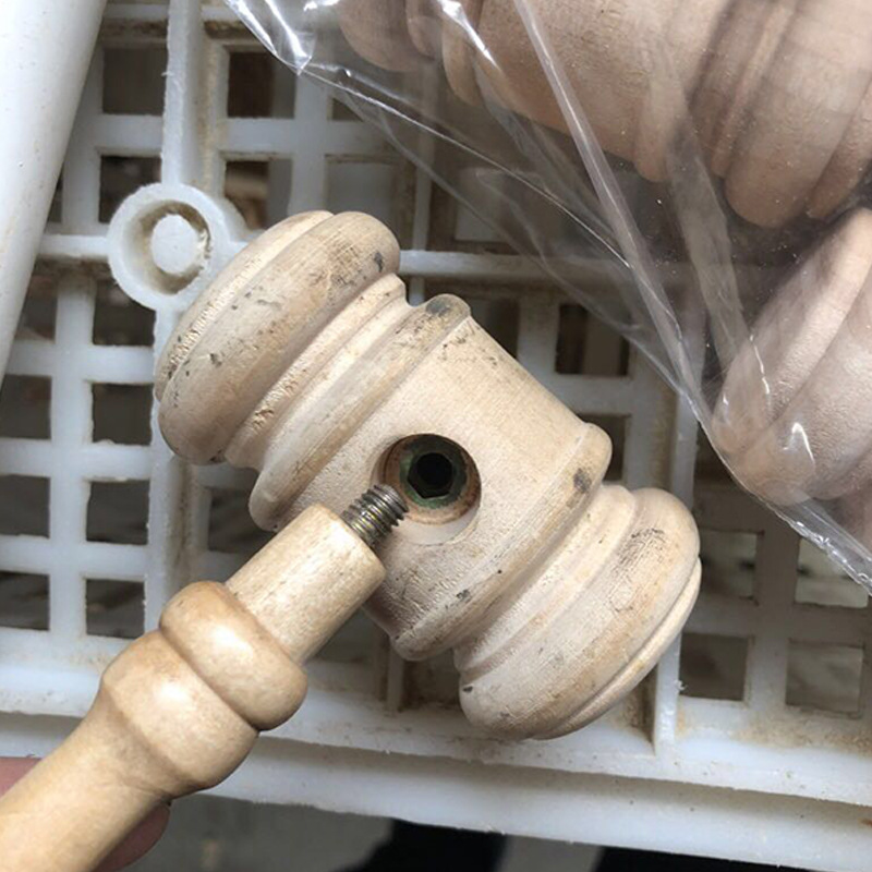 Handmade Wooden Auction Hammer for Lawyer Judge Handcrafted Gavel Court Hammer for Auction Decor Black