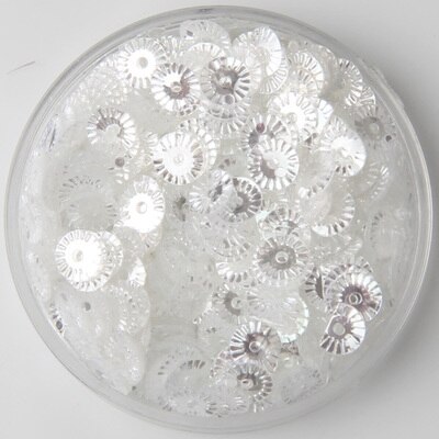 30g 6mm Ronde Wiel Bloem Briljante Kleur Pailletten Paillette Accessoires Transparant Kristal Wit Confetti Spangles