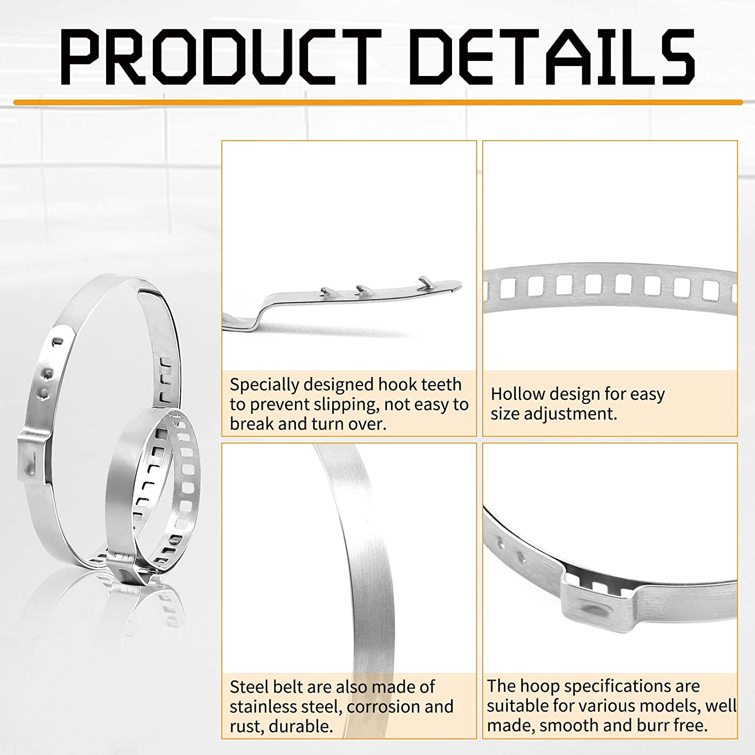 MIKKUPPA Stainless Steel CV Boot Clamp 20PCS