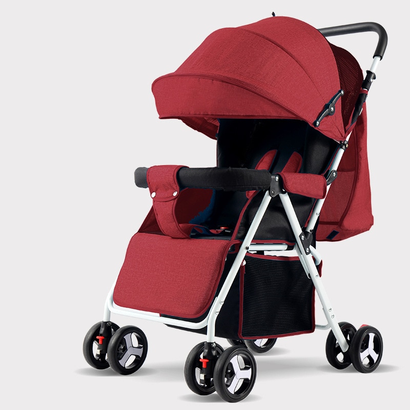 Draagbare Kinderwagen Vouwen Kinderwagen Ultra Lichtgewicht En Handig Kan Sit Lie Baby Eenvoudige Kind Mini Vier Wiel Kar