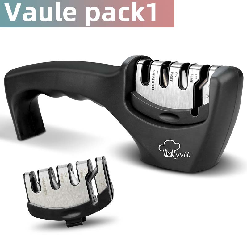 Messenslijper 4 In 1 Stadia Slijpsteen Professionele Whetstone Tungsten Diamond &amp; Keramische Schaar Slijpers Slijpsteen: black set