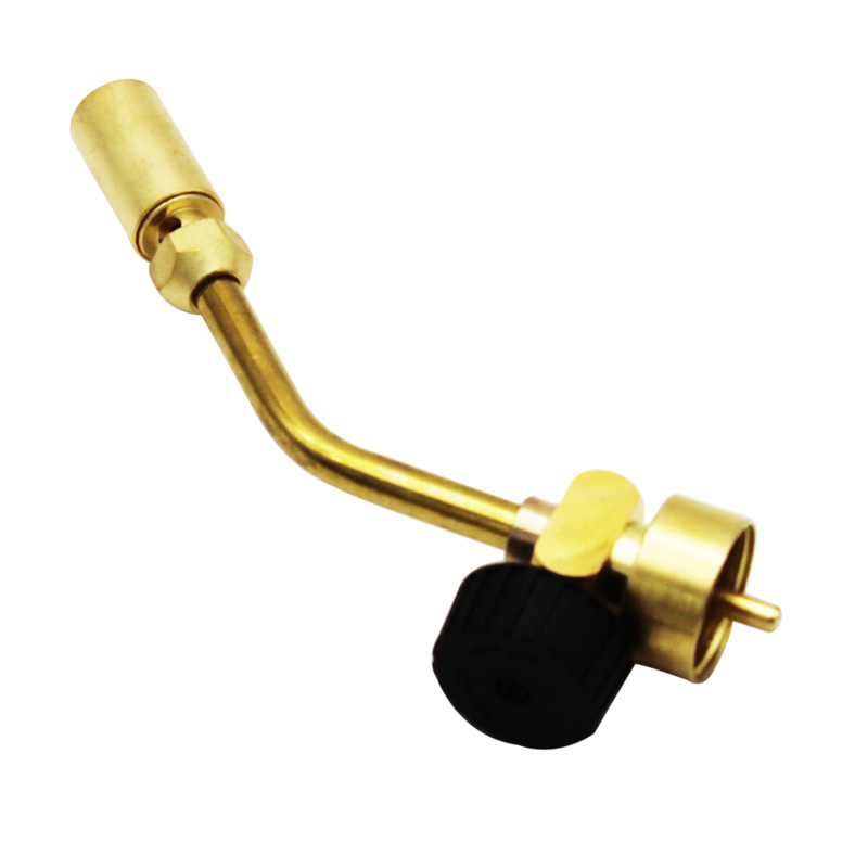 Propane Tank Gas Welding Soldering Manual Start Hand Torch Head 100% Solid Brass With Flow Control Valve