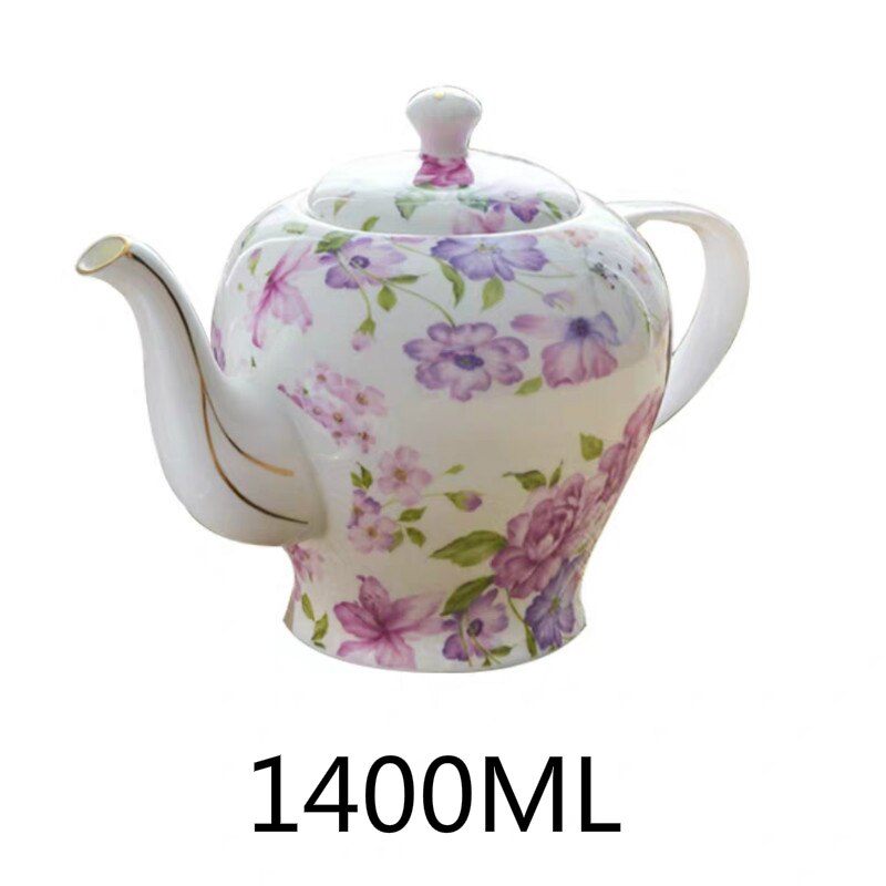 Bone China Theepot 400Ml/900Ml/1400Ml Keramische Thee Pot Set High Grade Porselein Waterkoker Grote capaciteit Theepot Voor Huwelijkscadeau: 05