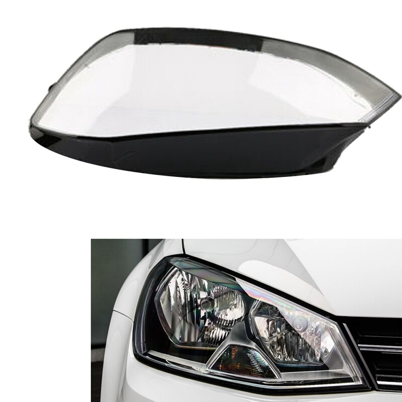 Car Clear Front Headlight Lens Cover Replacement Headlight Head Light Lamp Shell Cover for Volkswagen Golf 7 MK7: right