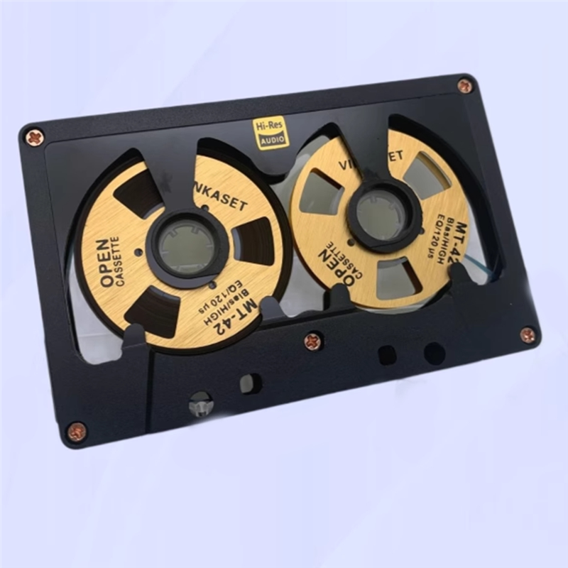 ABAC-Double Sided Cassette Audio Reel To Reel 50 Minute Blank Tape Metal Reel Hollow Case Self-Made