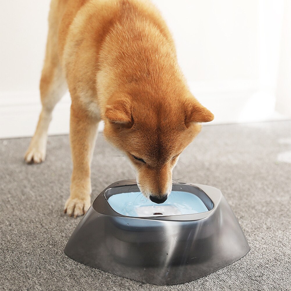 Huisdier Hond Drinkwater Drijvende Kom 1.4L Spill-Proof Water Kom Water Feeder Met Zwevende Schijf Voor Honden Katten ondersteuning Auto Gebruik