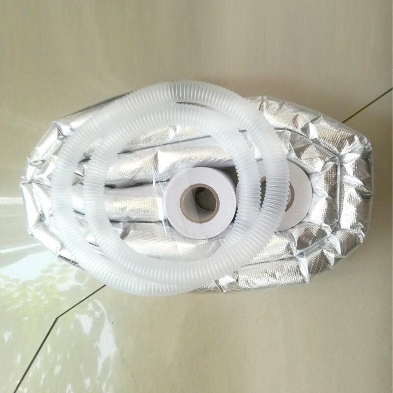 1.8M Sponge Rubber Pipe waterproof Pipeline Holder Thermal Insulation Tubular with aluminum foil protection