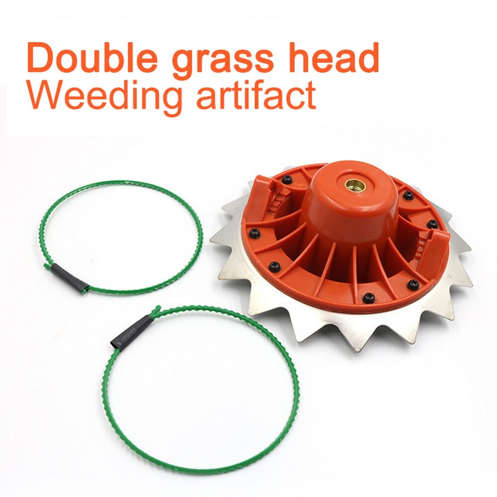 Universal Trimmer Head Chain Brushcutter Garden Grass Trimmer Stainless Steel Lawn Mower Cutter Head Garden Tools Accessories