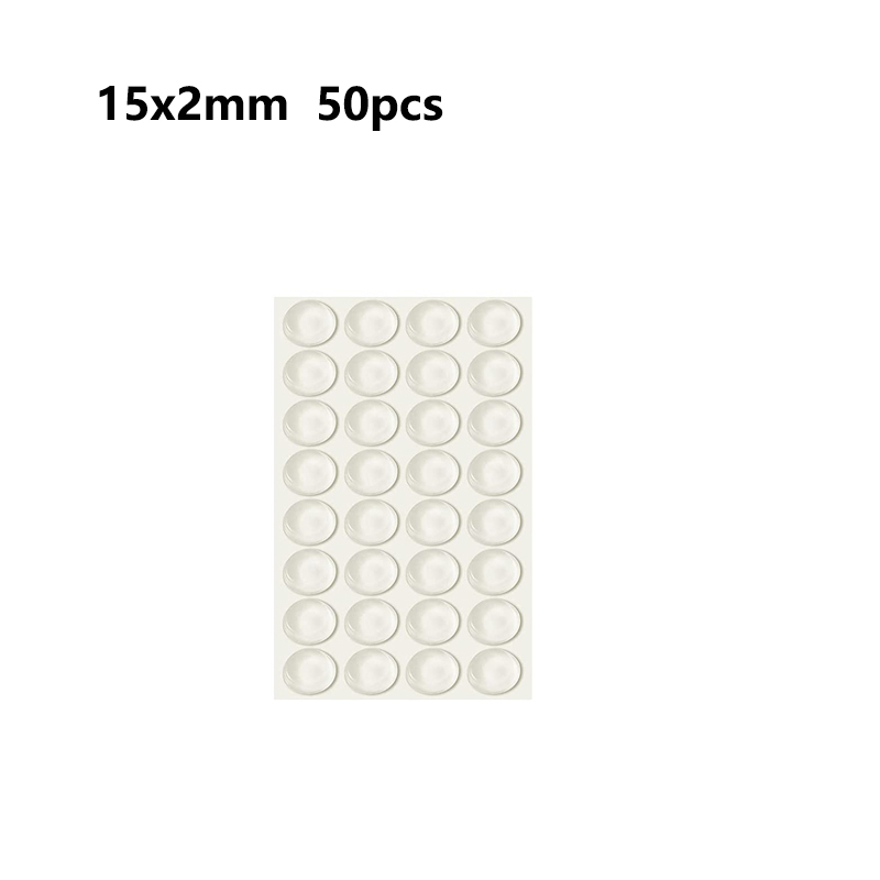 Ronde/vierkante bumper zelfklevende deurstopper rubberen demperbuffer zwart/helder siliconen meubellade beschermkussen: GRIJS