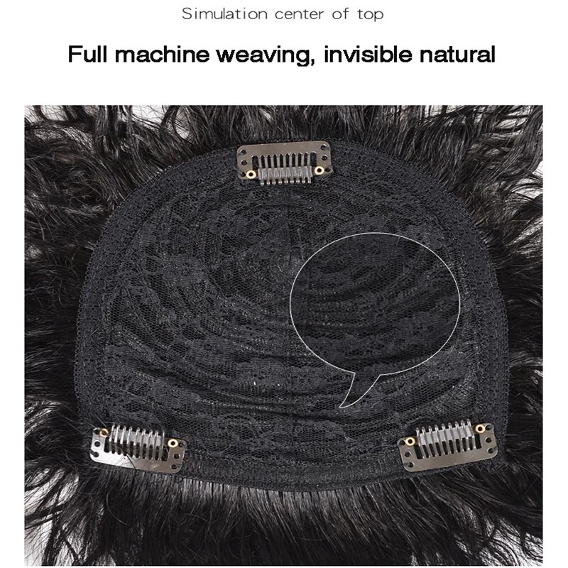 Synthetic Hair Pure hair Topper Hairpiece Women Curly Corn Beard Natural Hair Topper Clip Hair Clip Ins In Hair Extensions