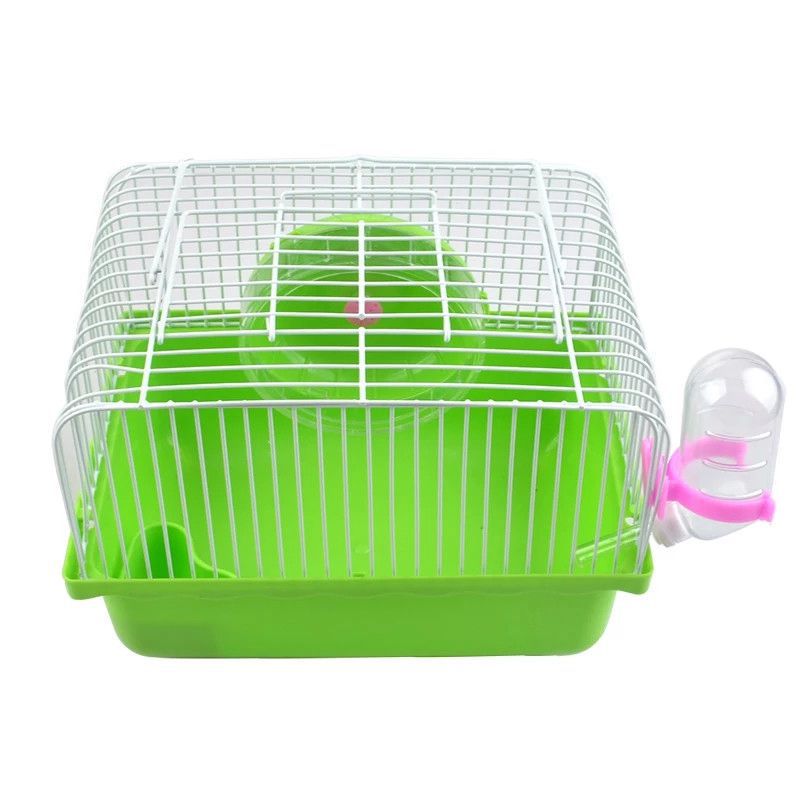Pet bur hamster hytte med gjennomsiktig takvindu dobbeltlags hus for hamster golden hamster pet: Grønn -2