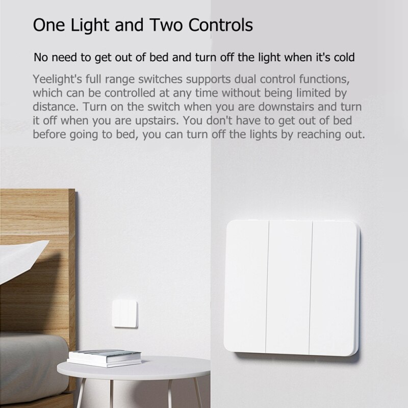 Slisaon Switch Wall Switch Open Dual Control Switch 2 Modes Flex Switch Over Intelligent Lamp Light Switch For Smart Home
