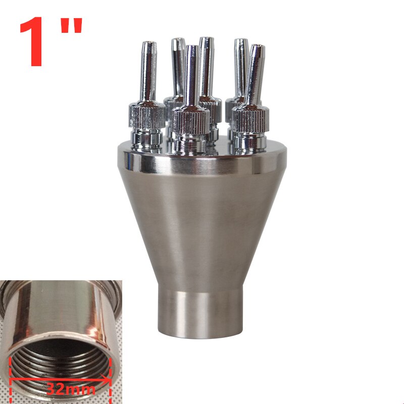 1/2" 3/4" 1" 304 Stainless Steel Fountain Nozzles Garden Pond Jet Straight Outdoor Water Spray Head: Orange