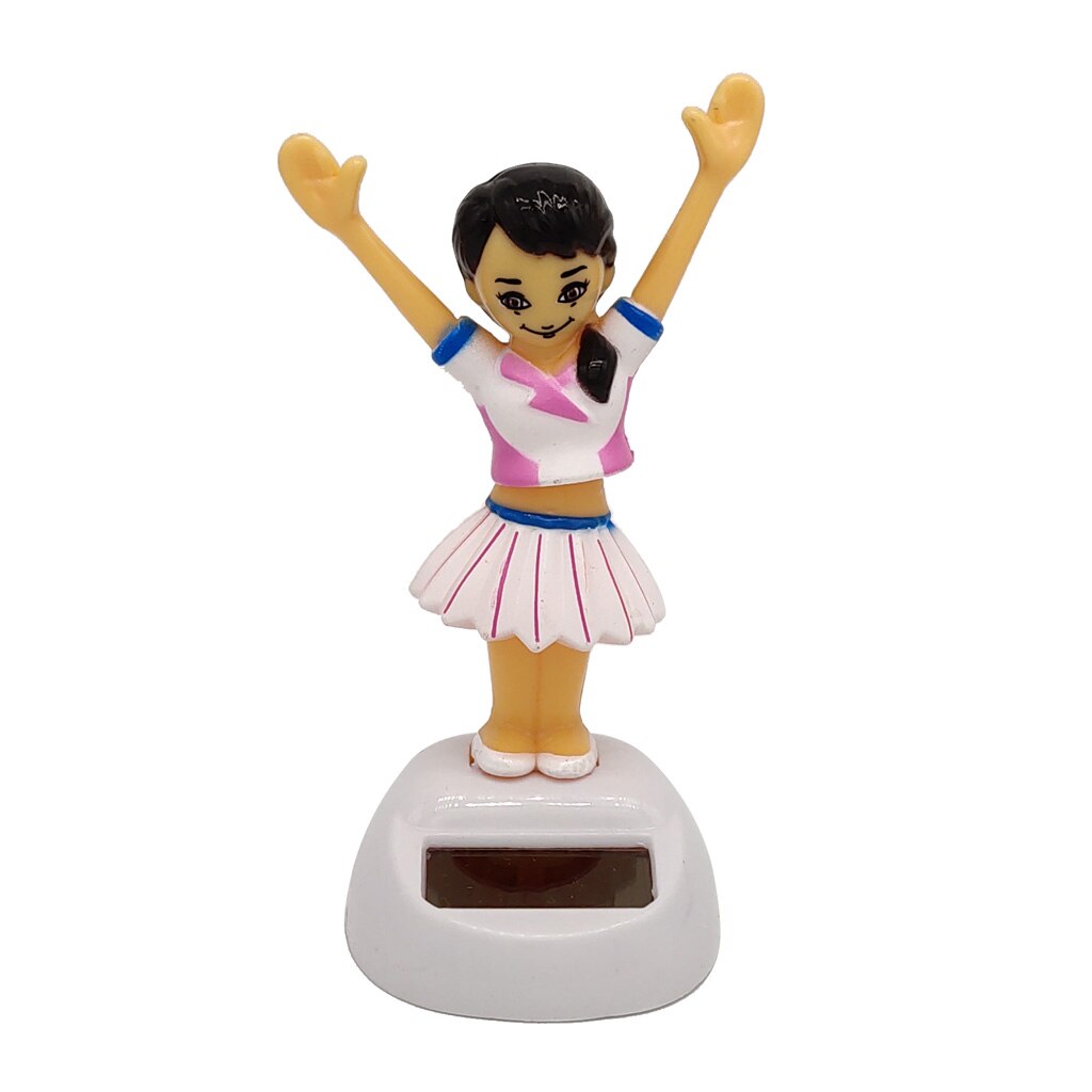 Schattige Zonne-energie Swingende Dancing Girl Auto Accessoires Thuis Tafel